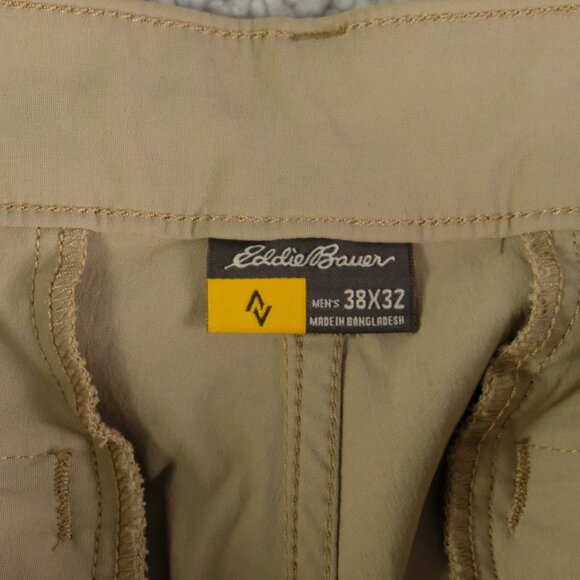 Eddie Bauer Travex Pants Mens 38X32 Beige Hiking Lightweight Nylon Outdoor - Picture 9 of 11